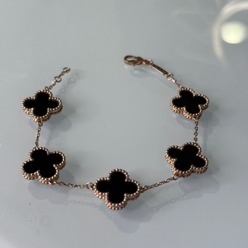 VCA inspired onyx bracelet